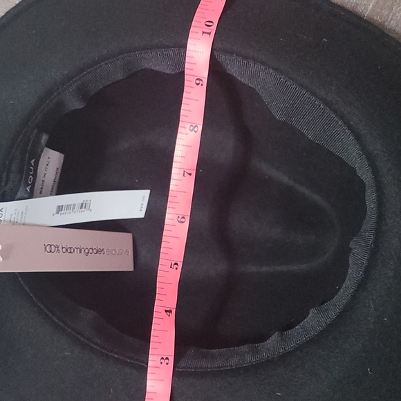 Aqua Black Wool Felted Hat New $98 - Picture 7 of 7
